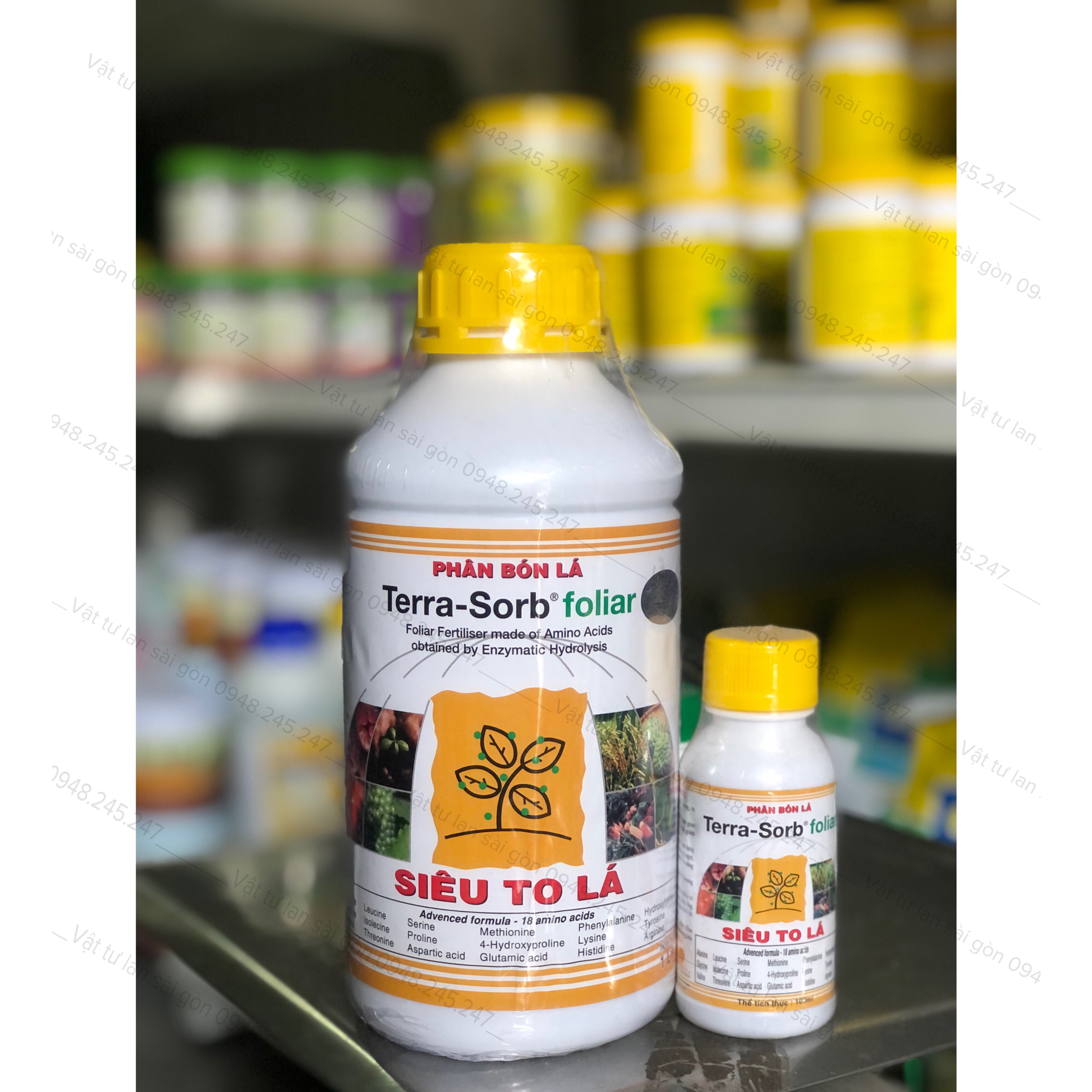 Phân Bón Hữu Cơ TERRA-SORB Foliar SIÊU TO LÁ Chai 1 Lít