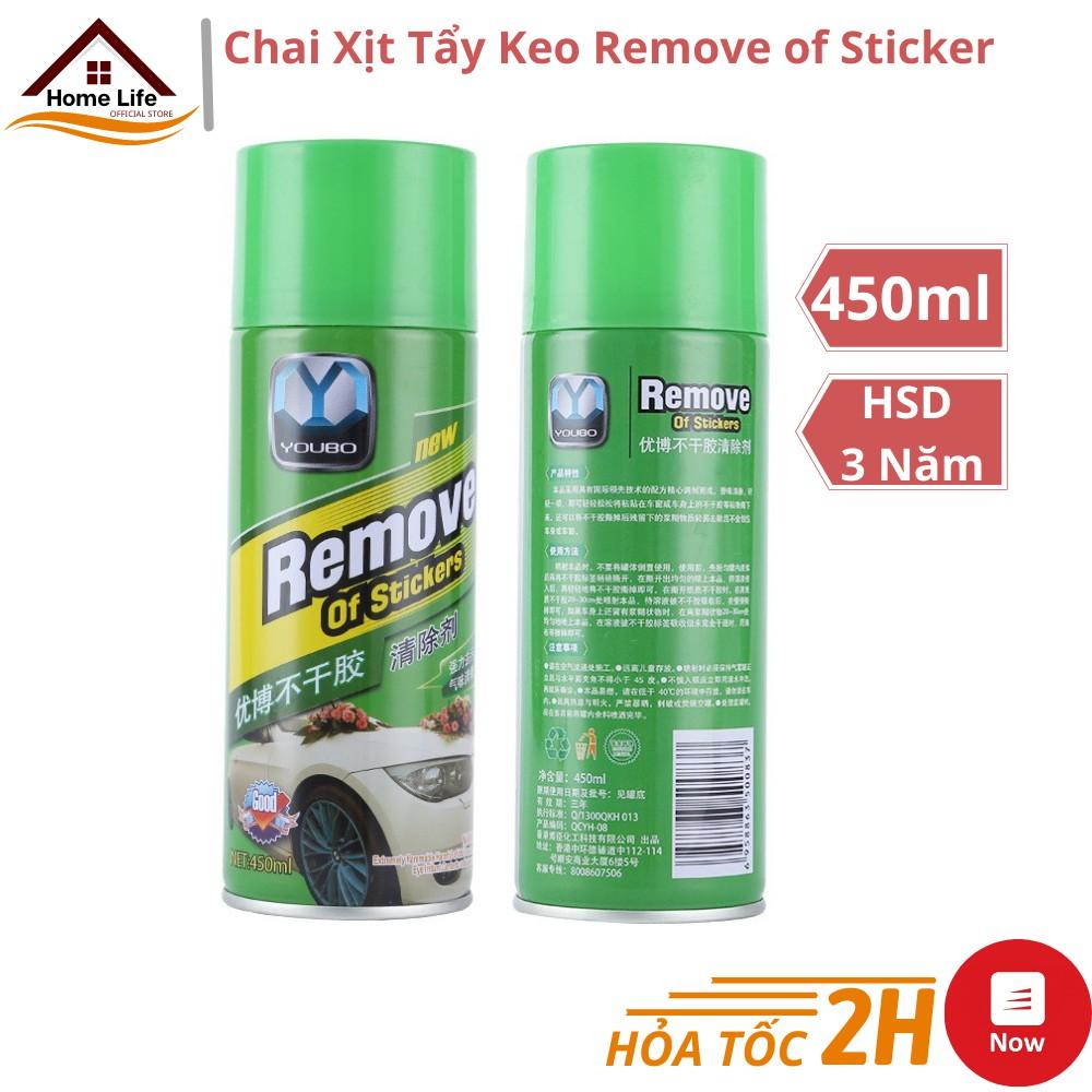 Chai Xịt Tẩy Keo Remove of Sticker 450ml, Tẩy Đa Năng Mọi Loại Vết Bẩn