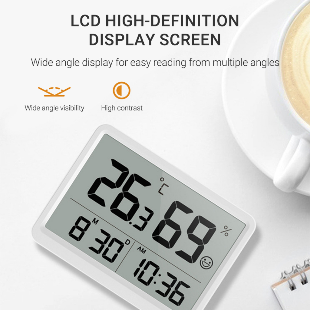 Nhiệt Kế Kỹ Thuật Số lcd xiaomi youpin Đo Nhiệt Độ Và Độ Ẩm / Ngày / Hẹn Giờ Cho Phòng
