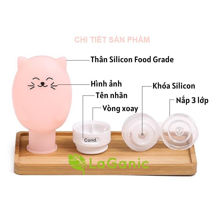 Lọ chiết mỹ phẩm du lịch Silicon Mèo Dễ Thương 37ml, 89ml