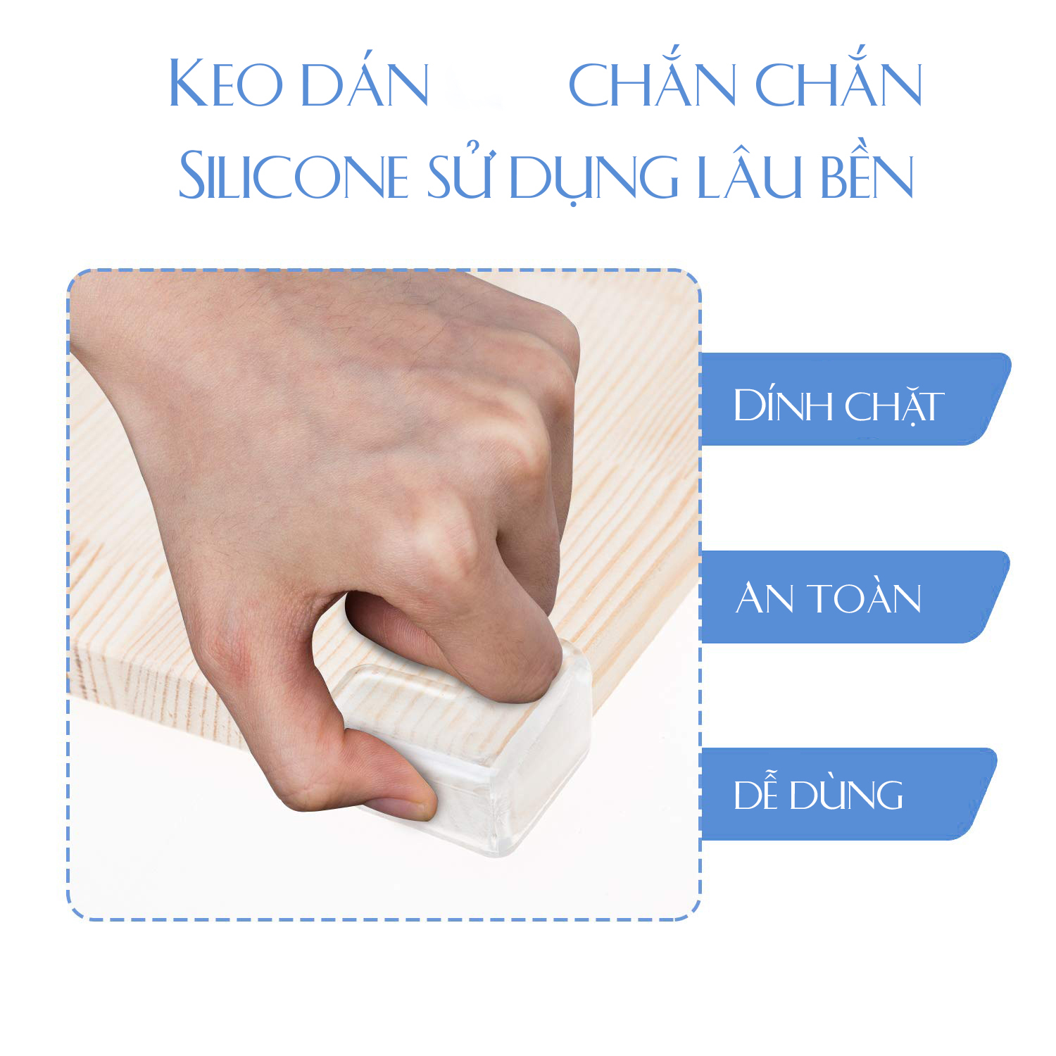 Dụng Cụ Silicone Chặn Và Bịt Góc Bàn Tủ Cửa Bảo Vệ Bé