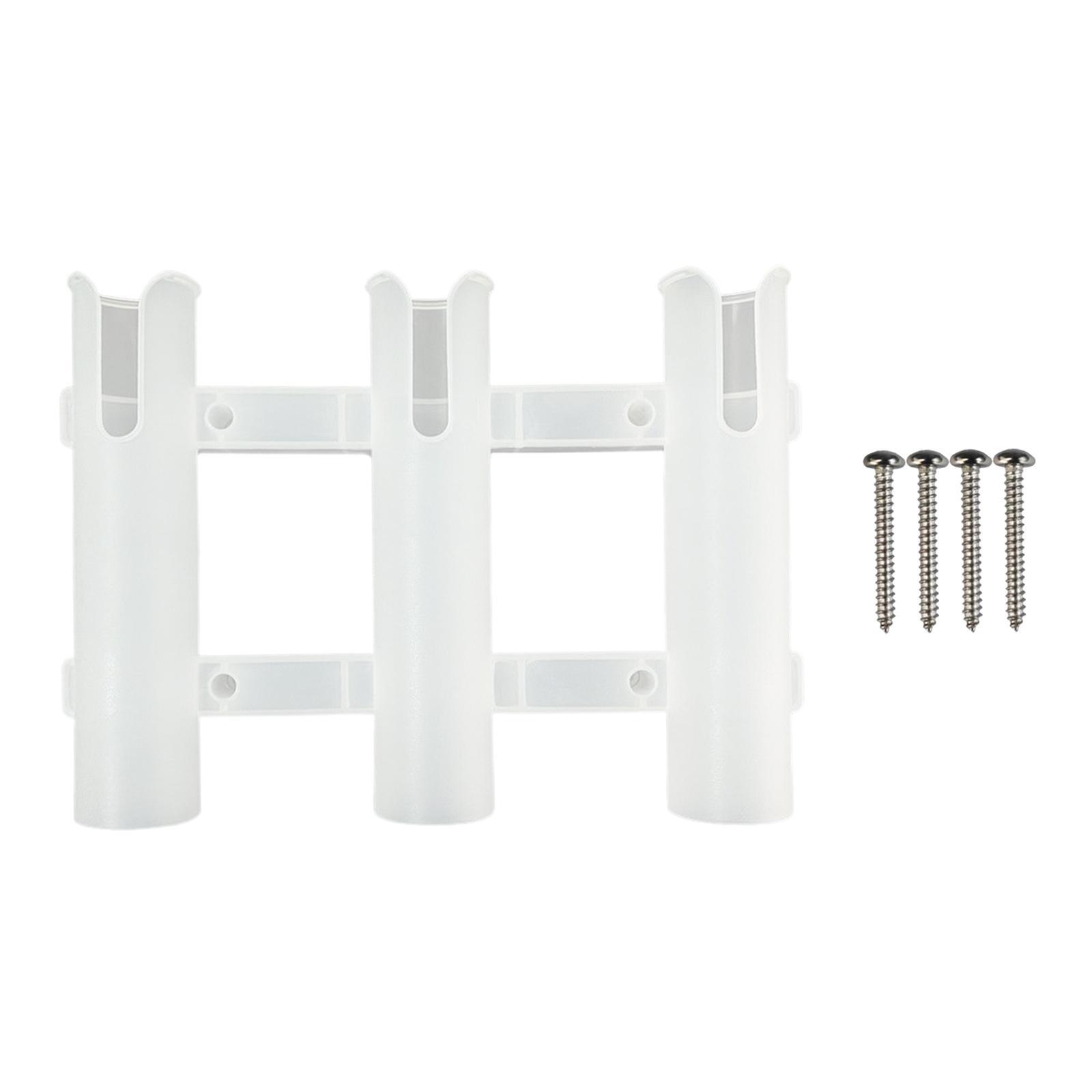 White Boat Fishing 3 Tube Rod Holder Bracket Pole Storage Storage for Truck