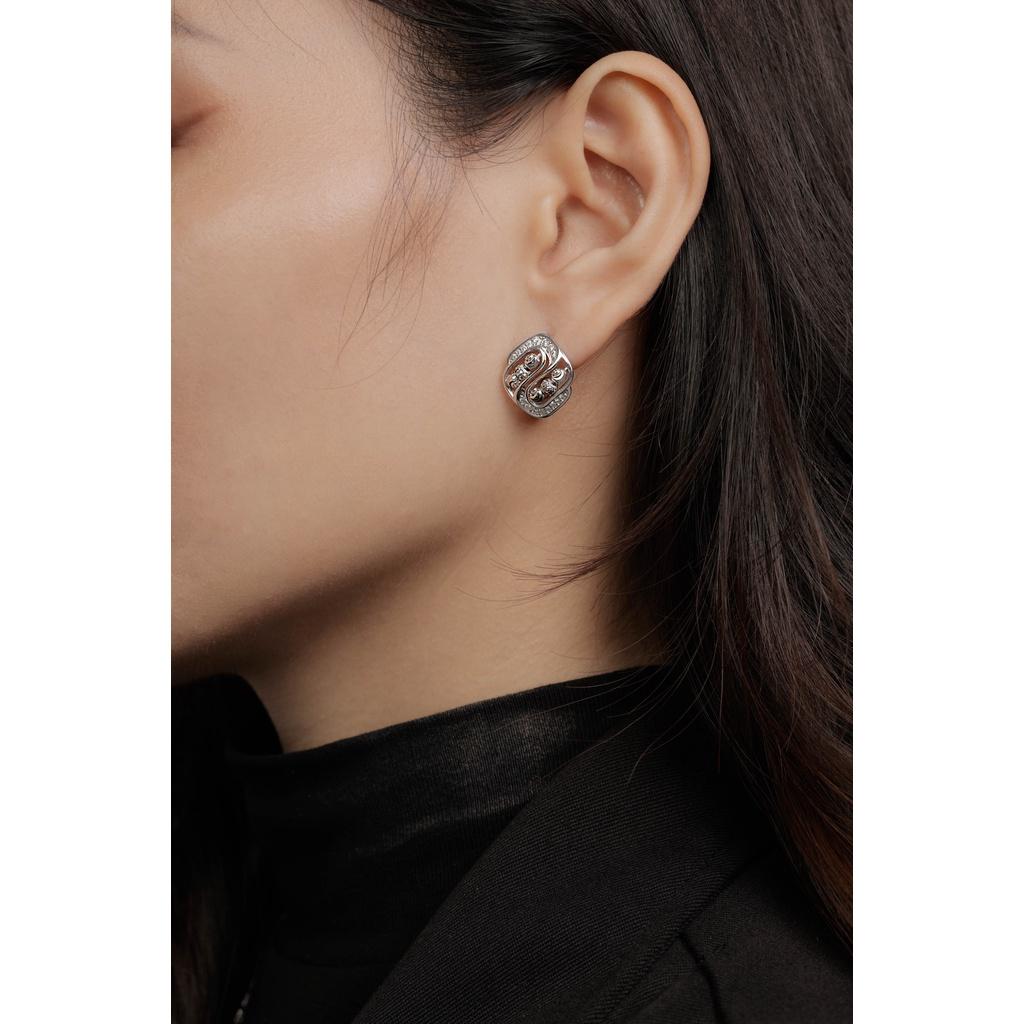 Bông Tai Nữ Bạc 925 Danny Jewelry Xi Bạch Kim Đính Đá CZ NI4GZ002