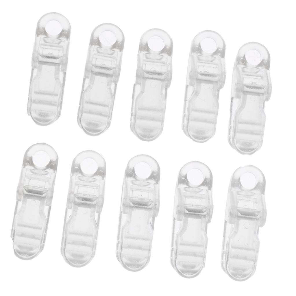 2x10 Pieces Plastic Tie Down Emergency Awning Set Tarp Clips Tent Clamp Clear