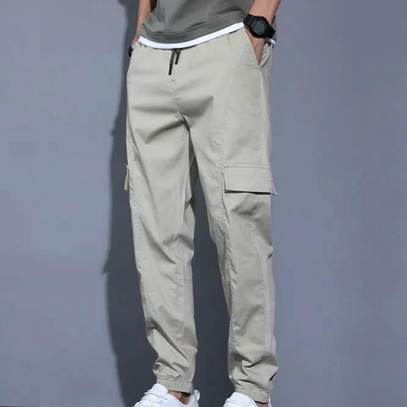 Men's Casual Cargo Pants Hiking Pants Workout Joggers Sweatpants for Men