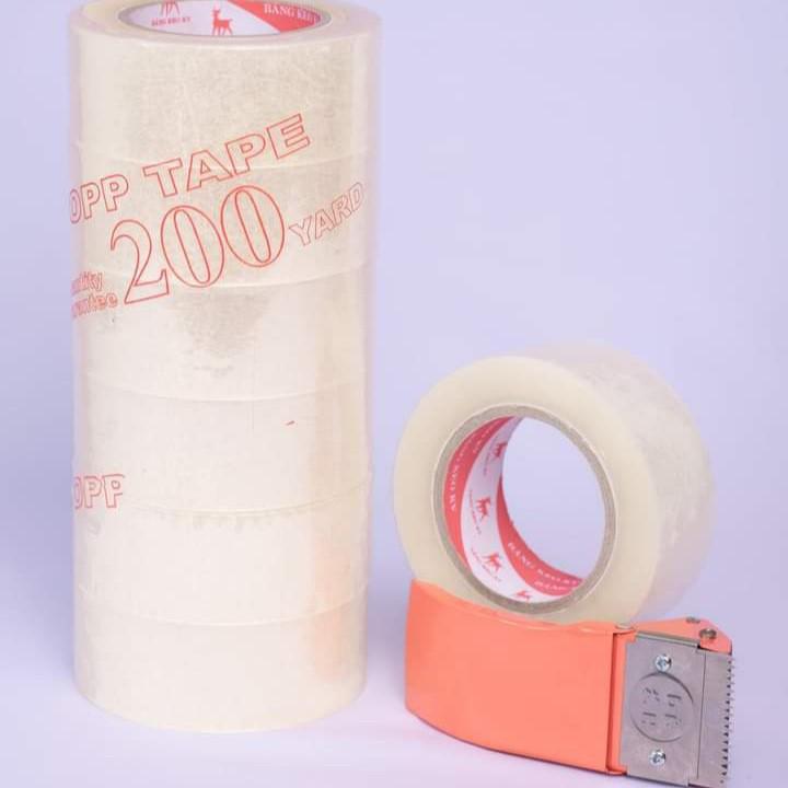 BĂNG KEO TRONG/ĐỤC 200 YARD 1 CÂY 6 CUỘN - BKD200