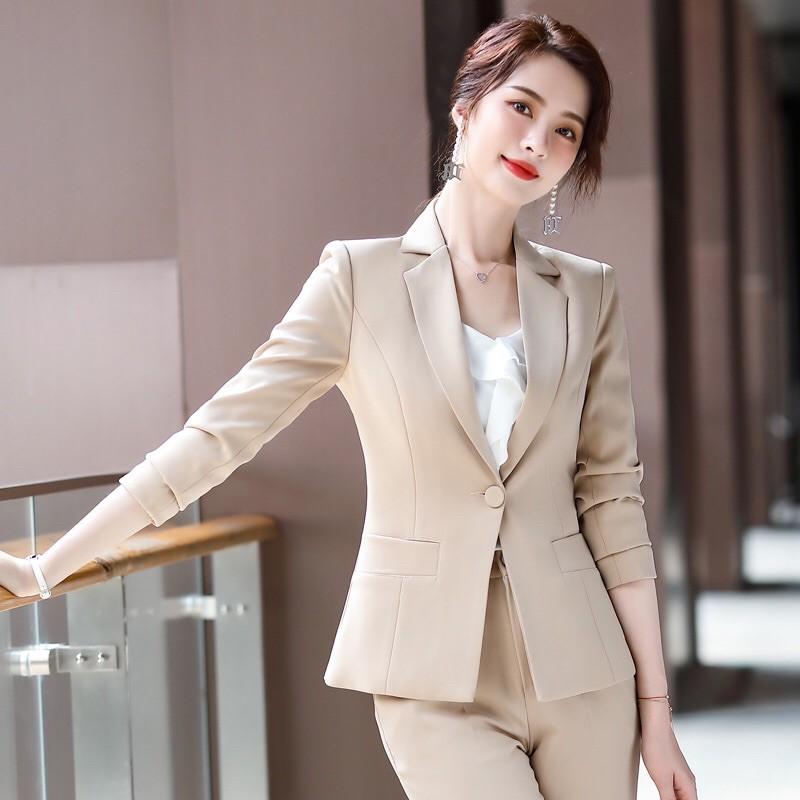 áo vest nữ cao cấp- Áo vest nữ màu trắng-áo blazer nữ phong cách hàn quốc 202