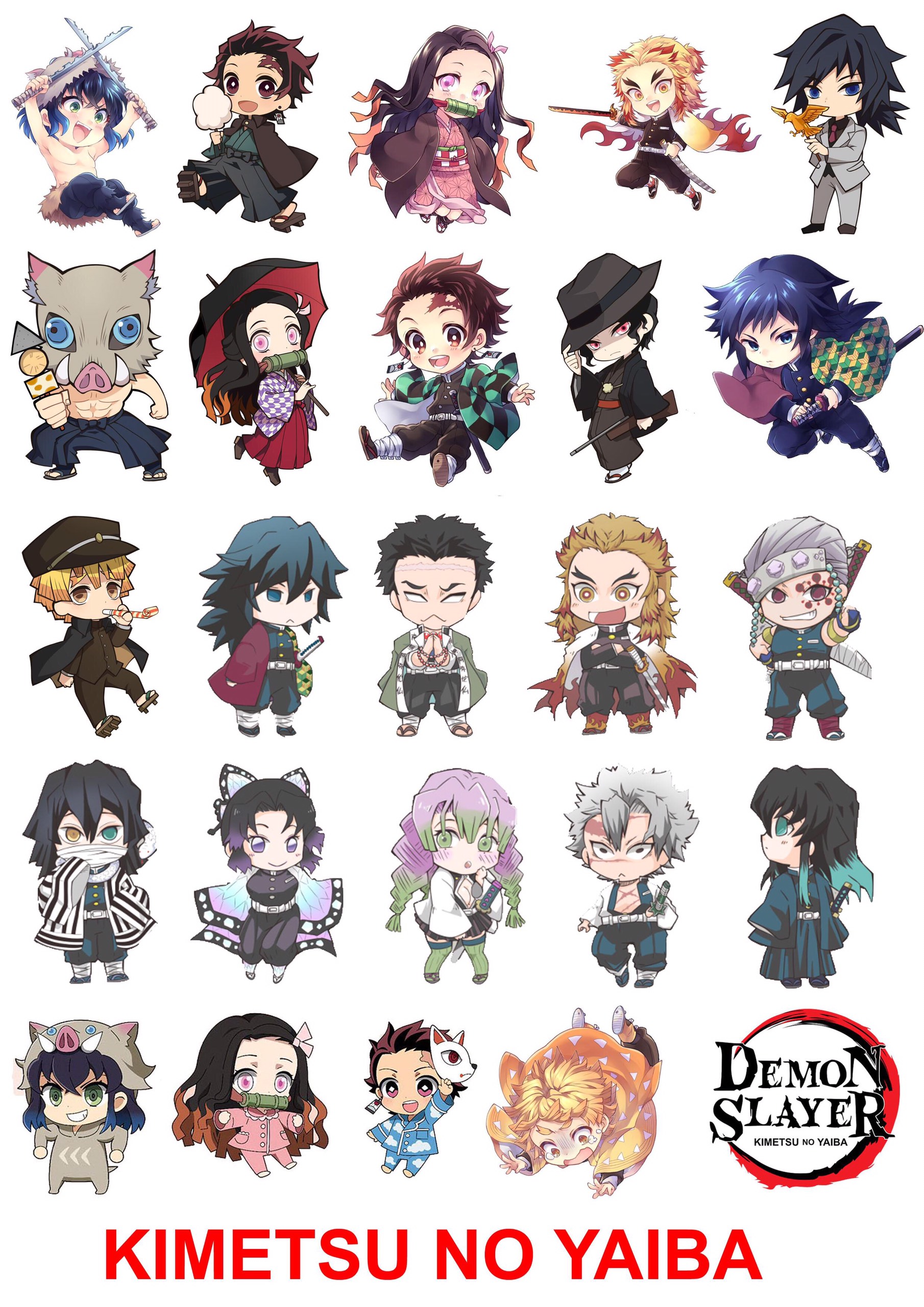 100 ảnh sticker Kimetsu no Yaiba