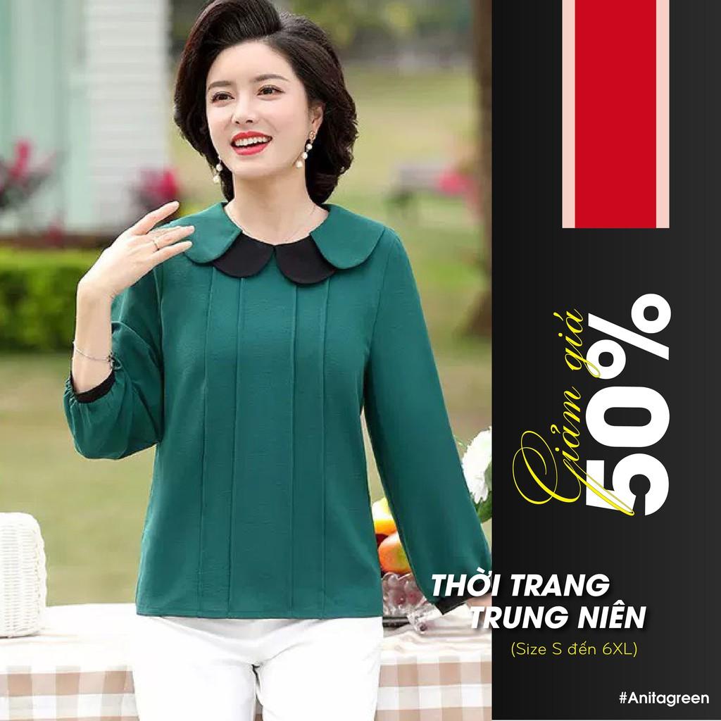 áo kiểu tay dài cao cấp cho người lớn tuôi3 (thời trang trung niên Lolita xinh) GD09-0121