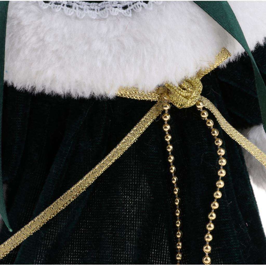 1/6 Miniature Porcelain Doll Lady Figures with Stand & Plush Clothes