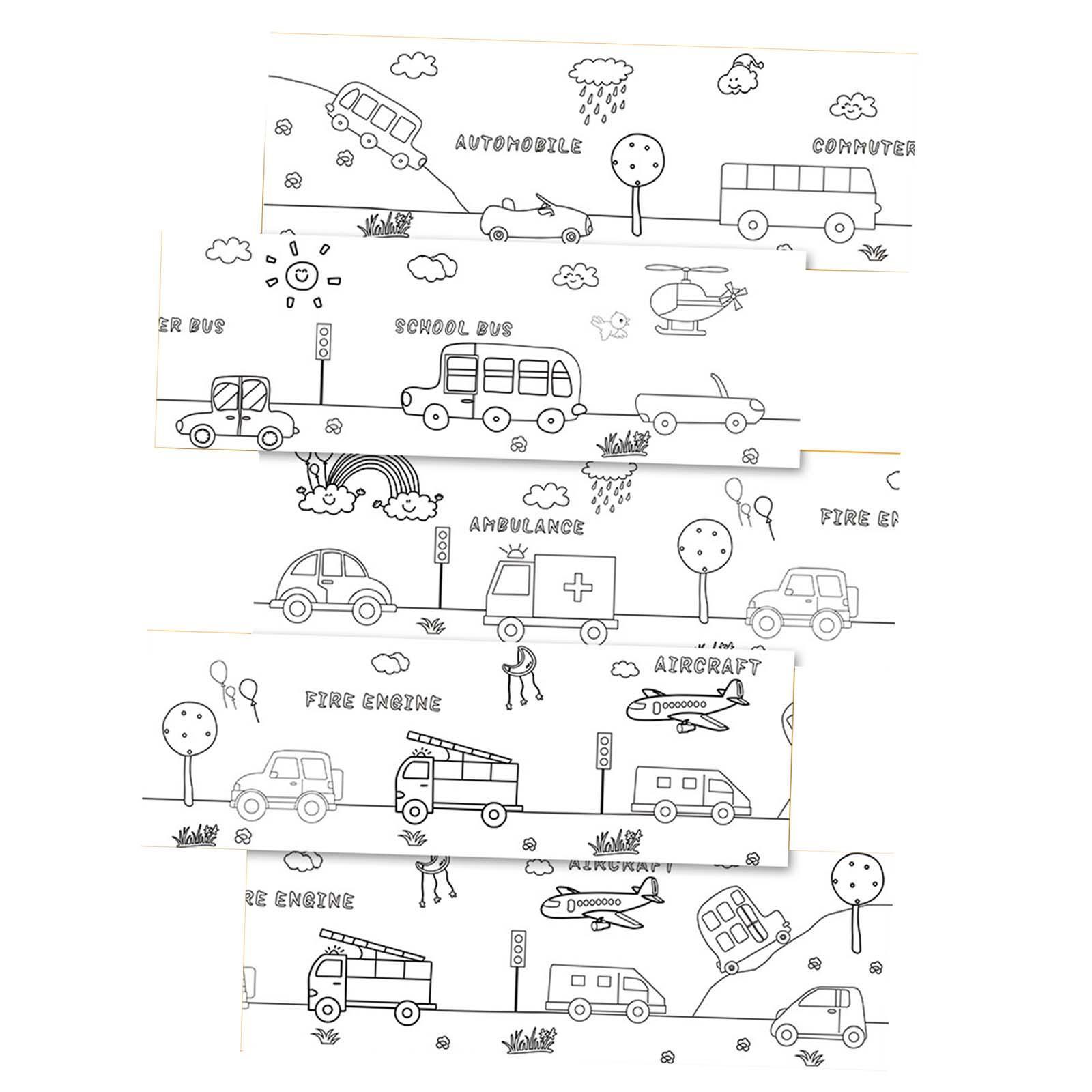 Kids Children Wall Coloring Posters Paper 30Cmx300cm Back Sided