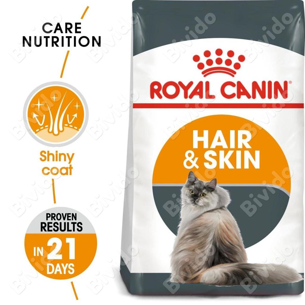 Thức ăn mèo Royal Canin Hair &amp; Skin giúp lông mượt da khỏe túi 400g - Bivido