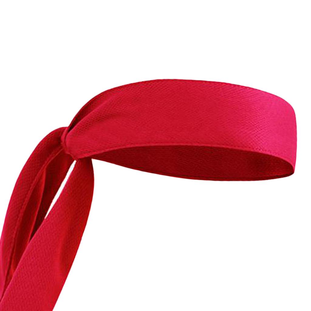 Men Women Sports Headband Tennis Running Fitness Sweatband Hairband red