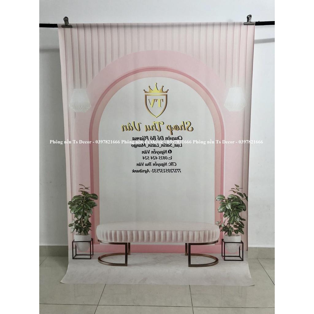 Phông Nền Chụp Ảnh Livestream 3D 5D Giành Cho Tiệm Nail,Shop Thời Trang,Áo Cứoi