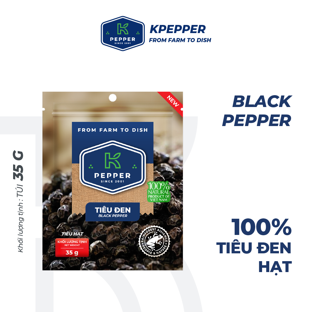 Tiêu đen nguyên hạt K-Pepper 35g