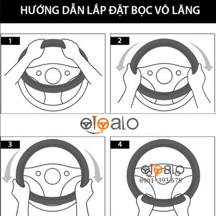 Bọc vô lăng volang xe Ford Escape da PU cao cấp BVLDCD - OTOALO