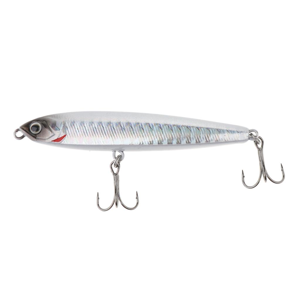 Fishing Lure Bait 7.5cm-2.95"/10g Lead Fish Baits Nickel Jigging Silver