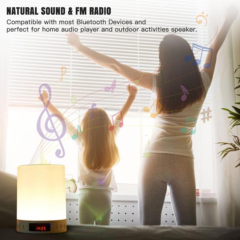 Người chơi bluetooth không dây di động Mini Touch Pat nhẹ Đèn LED Đèn LED Đèn Night Đèn bàn ngủ cho giấc ngủ ngon hơn Color: with LED