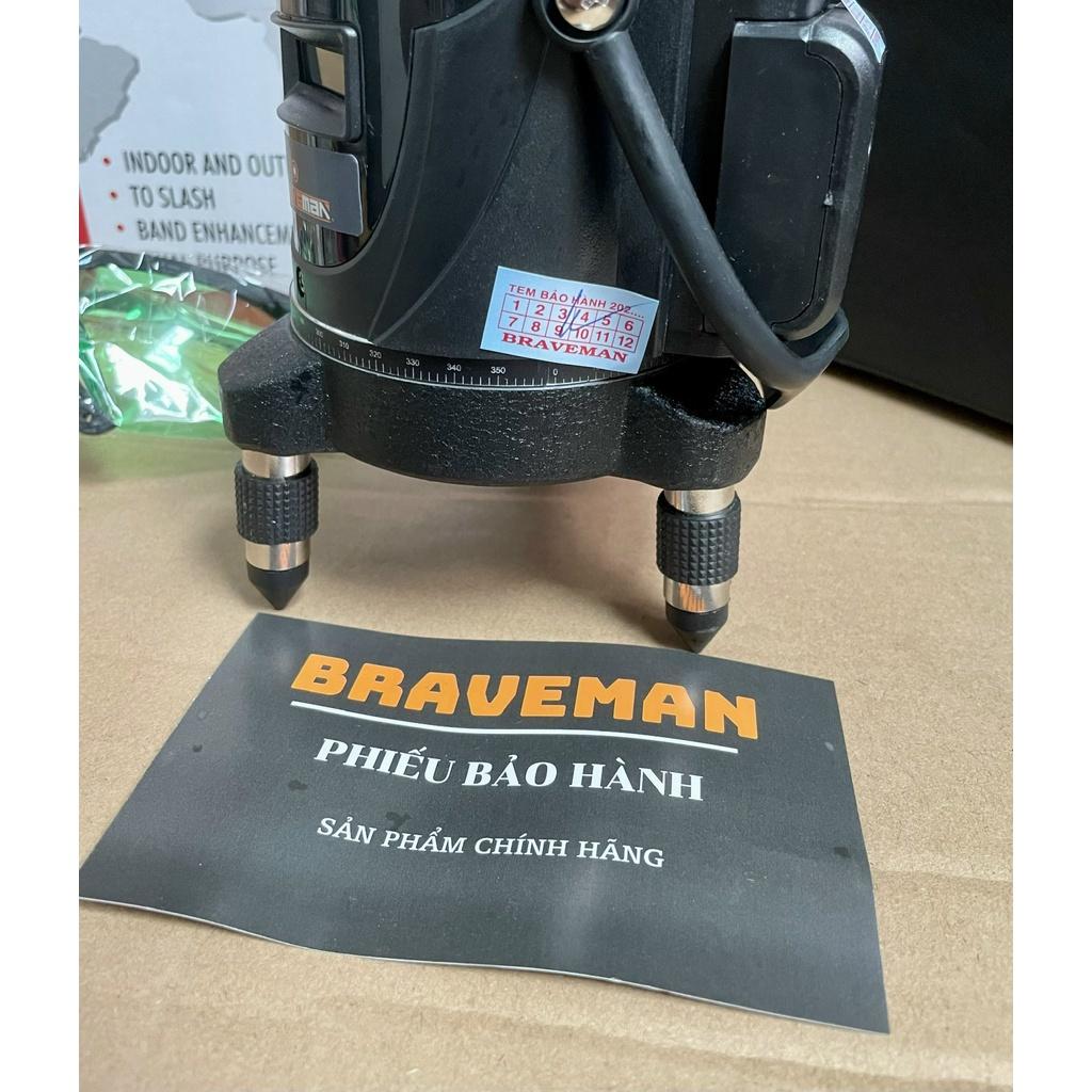 Máy bắn cốt / cân mực / cân bằng laser 5 tia xanh Braveman - Remote - Pin cắm sạc (BH 6 tháng)