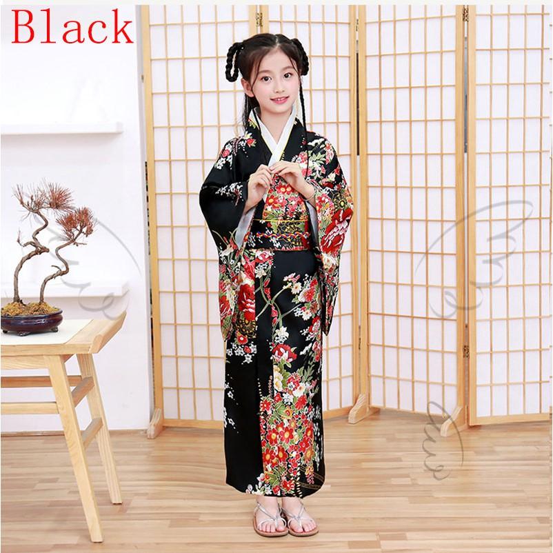 Bộ Kimono Phong Cách Nhật Bản Cho Bé Gái