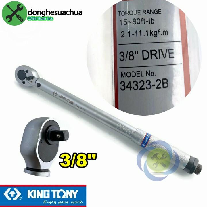Cần siết lực 3/8 Kingtony 34323-2B dài 370mm