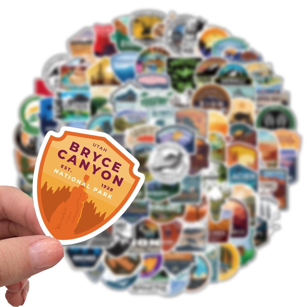 Set 100 STICKER Các Địa Danh Trên Thế Giới Trang Trí Điện Thoại , Laptop , Vali Phong Cách Vintage