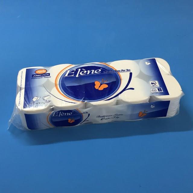 Giấy vệ sinh Elene xanh 10 cuộn 3 lớp không lõi