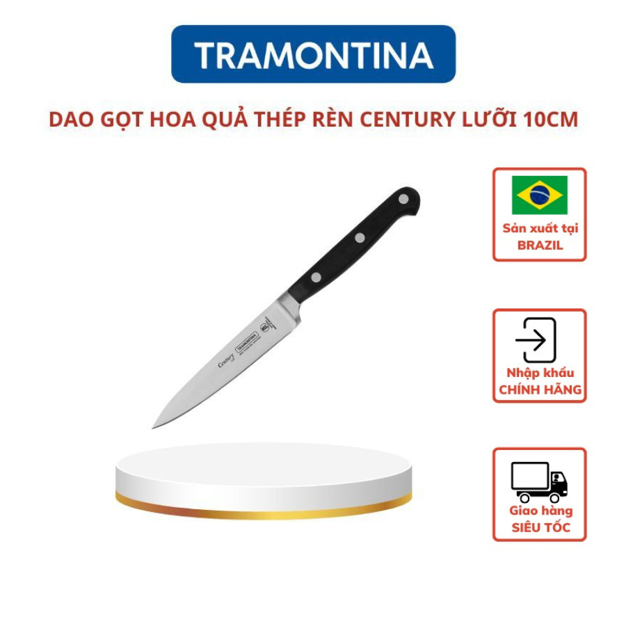 Dao Gọt Hoa Quả Tramontina Century 10cm Thép Rèn Nguyên Khối Cao Cấp Sản Xuất Tại Brazil 24010104