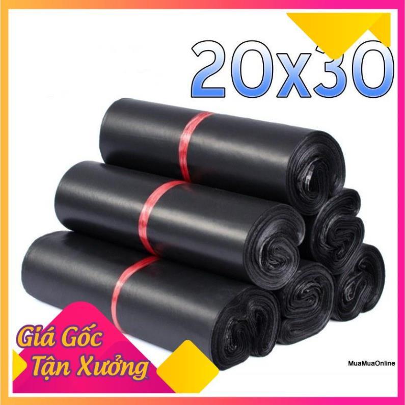 Bộ 100 Túi Nylon Đen Đóng Hàng Niêm Phong 20x30 Cm  TP'S