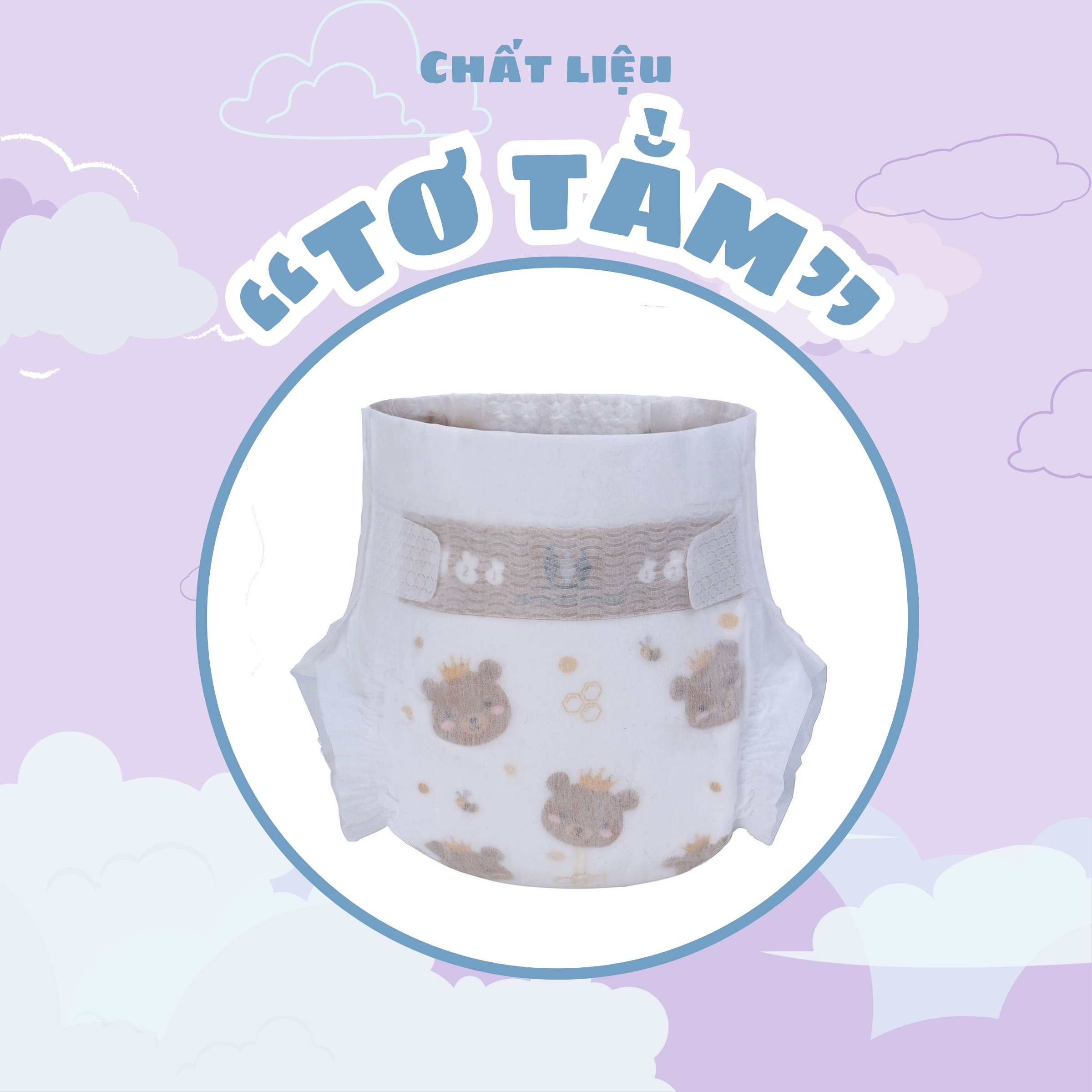 MiracleBaby - Tã dán tơ tằm size S/M/L/XL/XXL cho bé từ 4 - 17kg