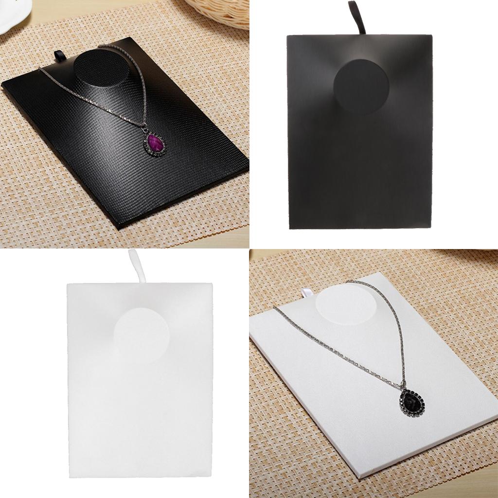 PU Leather Jewelry Necklace Display Mannequin Holder Stand Storage