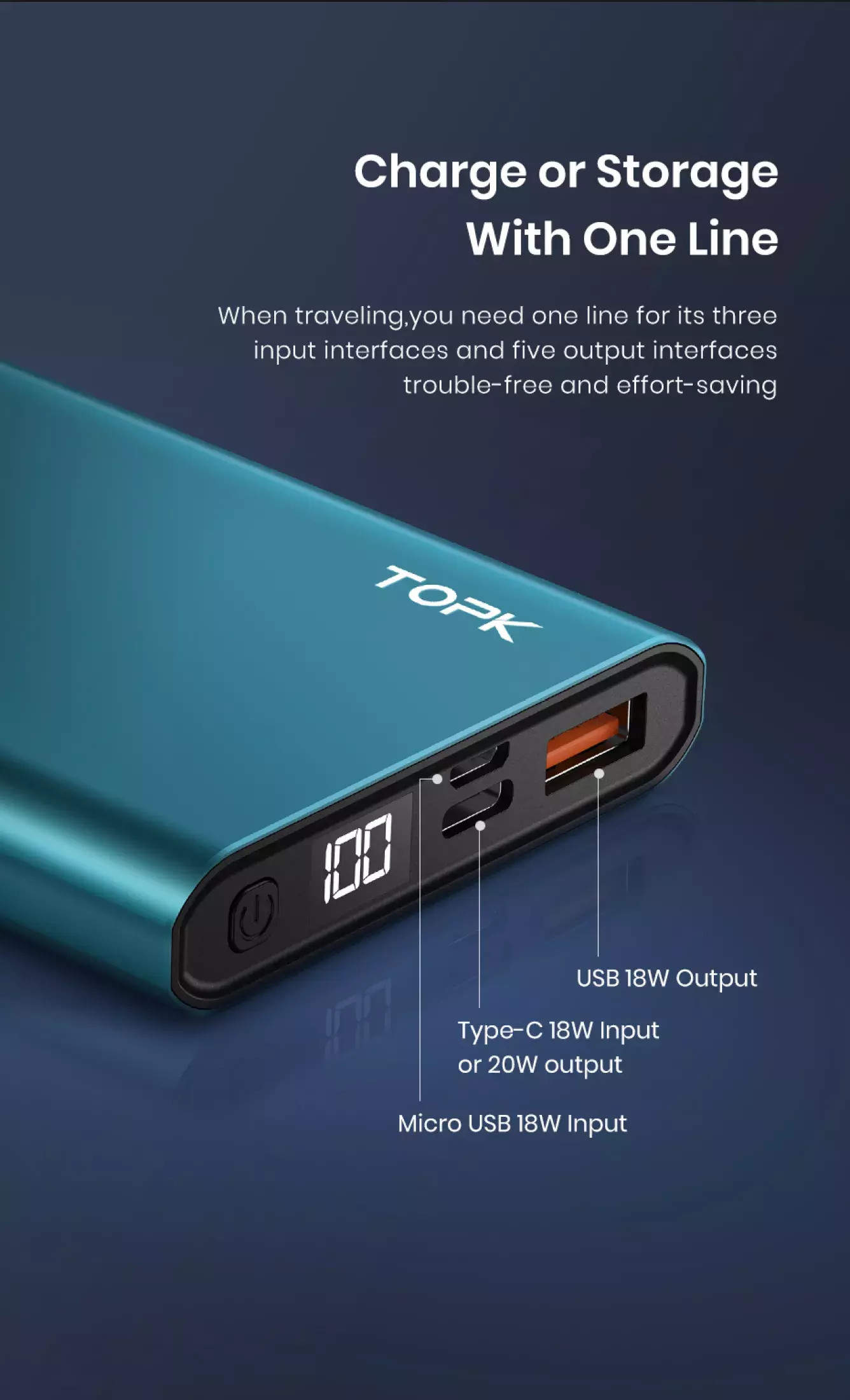 [ HÀNG CHÍNH HÃNG ] TopK Pin sạc dự phòng I1007P 10000mAh PD 20W PD 20W Sạc Nhanh Hiển Thị Điện Tử for iPhone Xiaomi Samsung HUAWEI OPOO VIVO I1007P- Phân phối chính hãng TOPK- Bảo hành 12 tháng