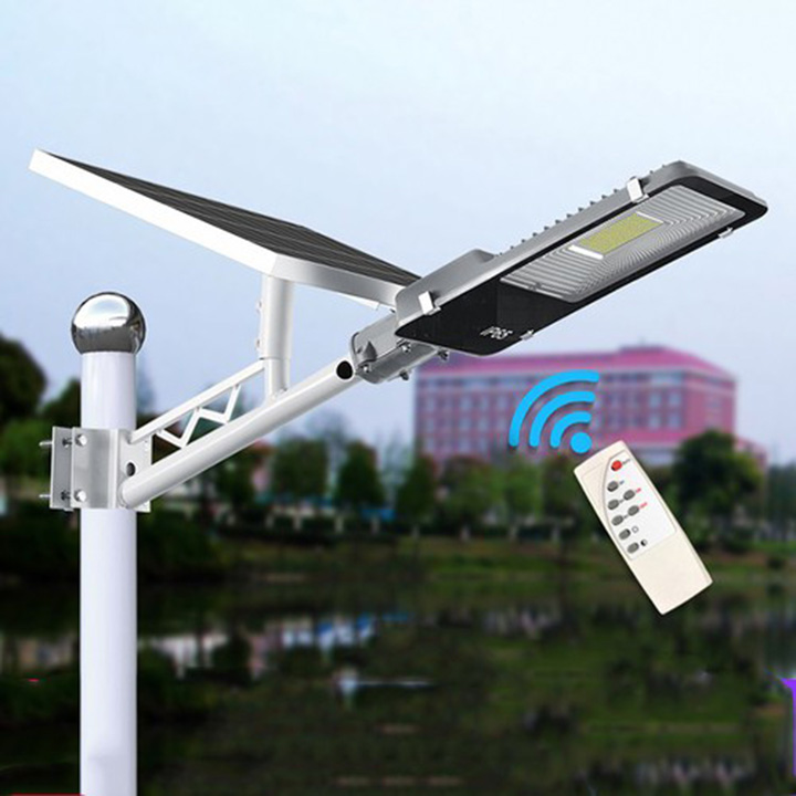 Đèn led năng lượng mặt trời công suất 200w, lắp đặt công viên đèn đường, Có điều khiển từ xa, cảm biến ánh sáng tự động