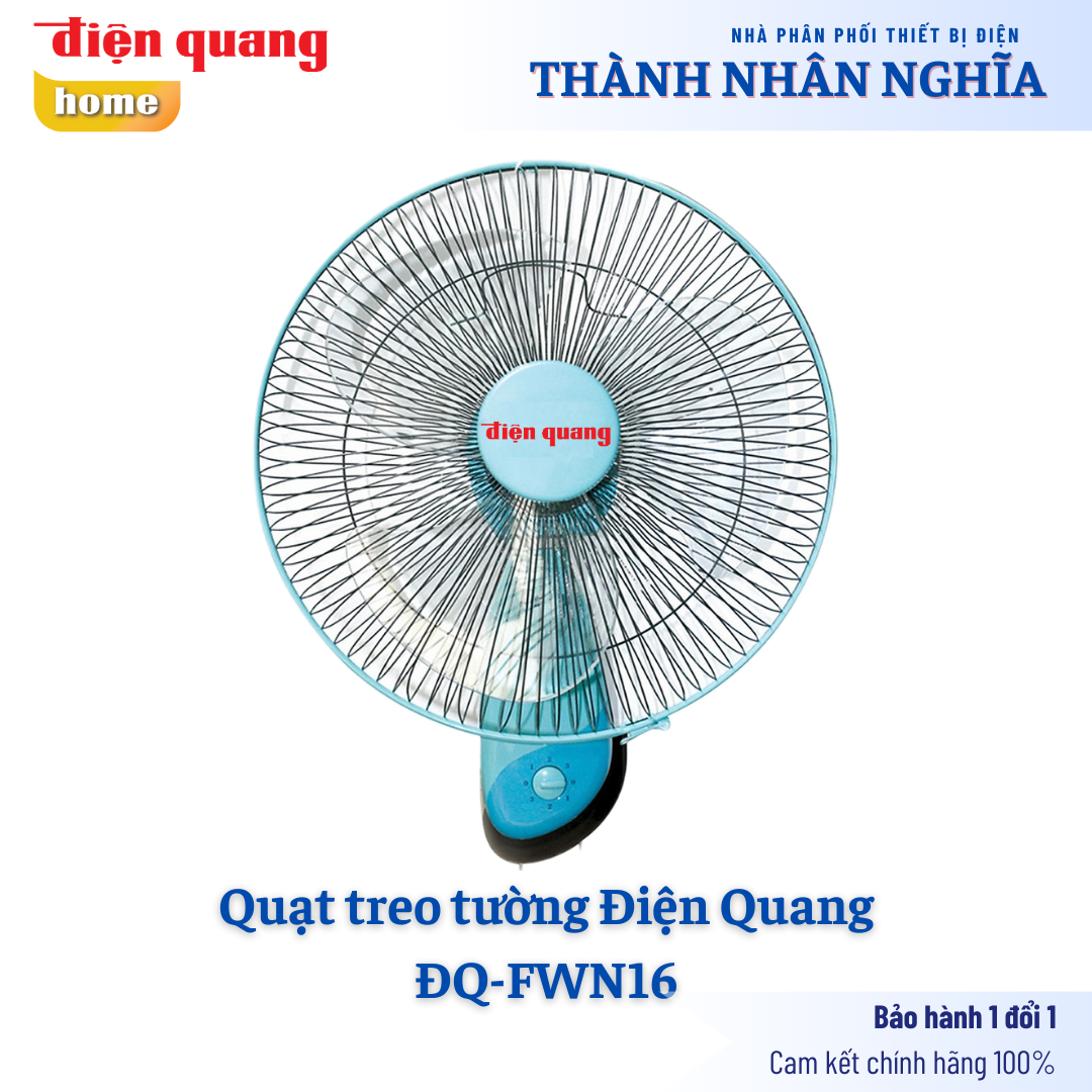 Quạt treo tường Điện Quang ĐQ - FWN16 (Quạt treo cao cấp màu thiên thanh) - Hàng chính hãng