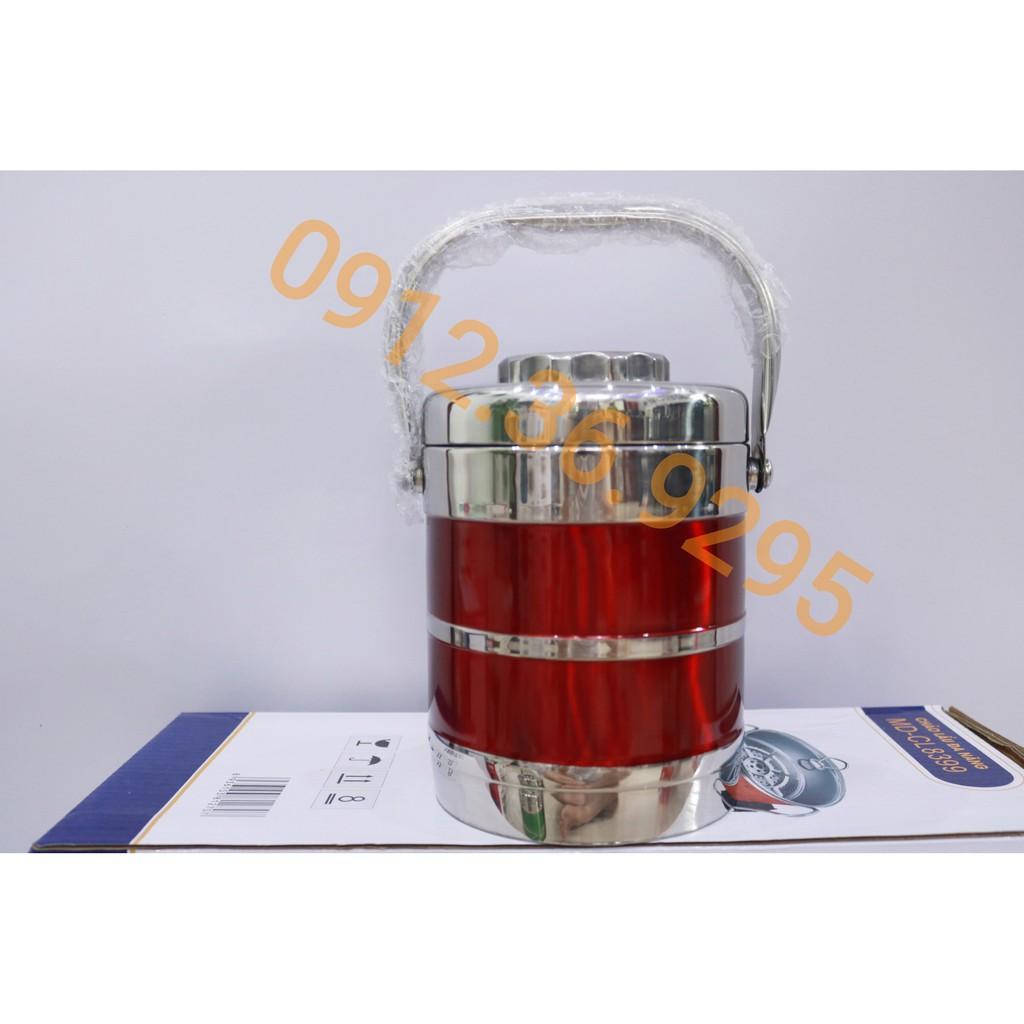 Cặp Lồng Inox Giữ Nhiệt 3 Ngăn, Dung Tích 1.4 Lít và 2 Lít