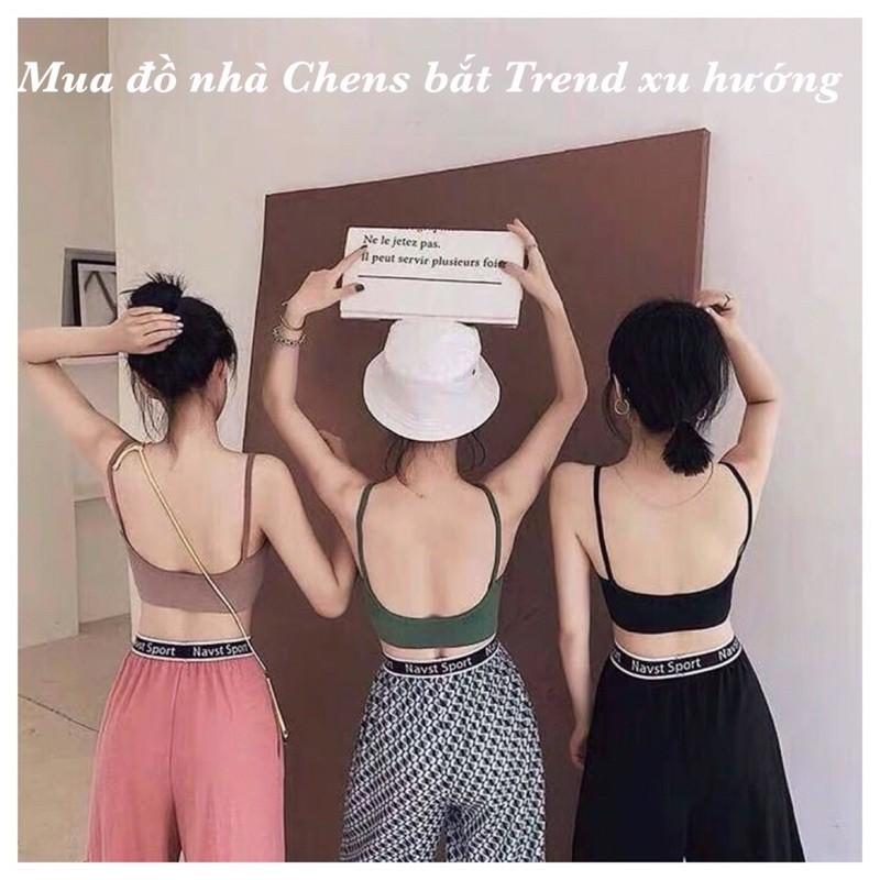 Áo Bra Nữ 2 Dây Thun Tăm Hở Lưng Chữ U Hàng Loại 1 Chuẩn Kèm Mút 38-60kg Bao đẹp