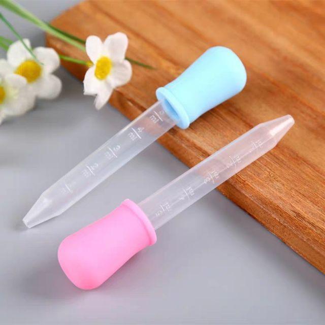 Combo 5 Ống Hút Sữa Cho Bé Lười Ty Bình, Ống Bón Thuốc 5 ml Tiện Dụng