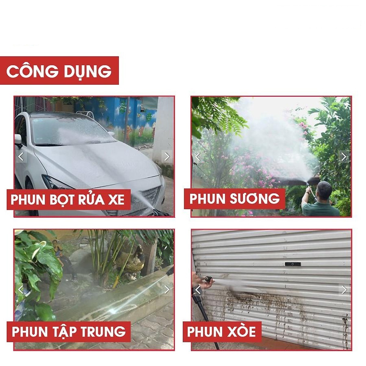 Máy xịt rửa YAMAHAY021, máy xịt rửa xe, phun áp lực cao mô tơ cảm ứng từ, điều chỉnh áp lực nước, tự hút nước thông minh, chống cháy, Hàng chuẩn công nghệ hiện đại