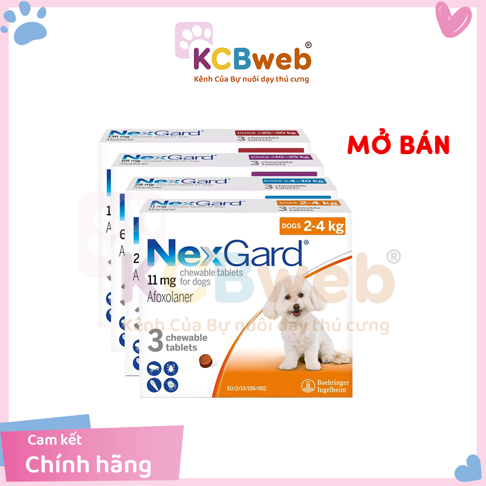 Viên NEXGARD ve, bọ nhảy, bọ chét cho thú cưng