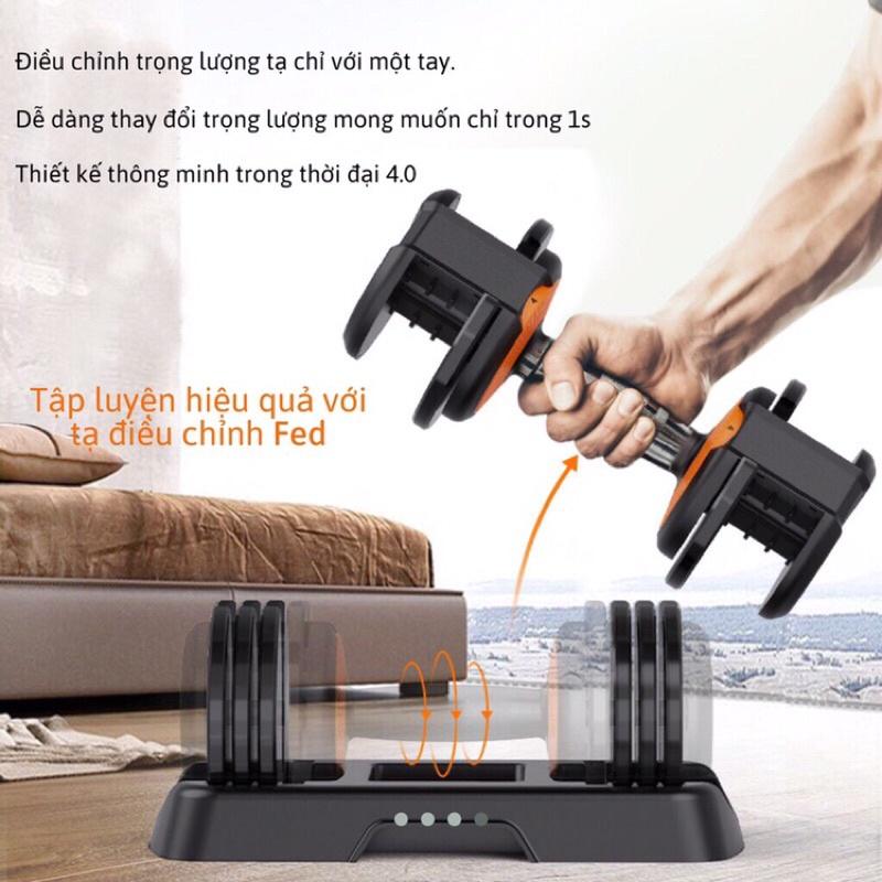 Bộ Tạ Tay Gang Điều Chỉnh Cân Nặng Đa Năng 20KG(10kg một tay) Cao Cấp