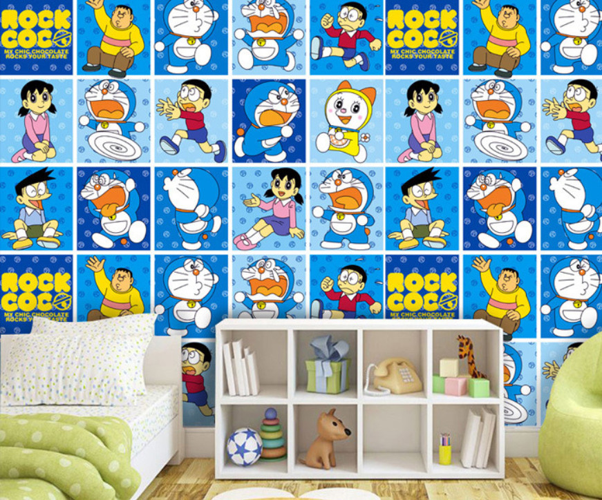 20M DECAL GIẤY DÁN TƯỜNG KEO SẴN KHỔ 45CM MẪU DOREMON VÀ CÁC BẠN