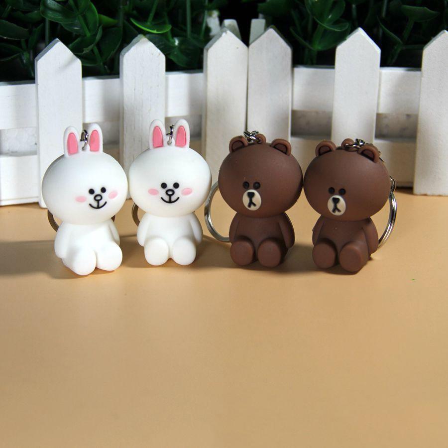 Móc khóa thỏ Cony/ gấu Brown đáng yêu - Móc chìa khóa đôi độc đáo Duashop