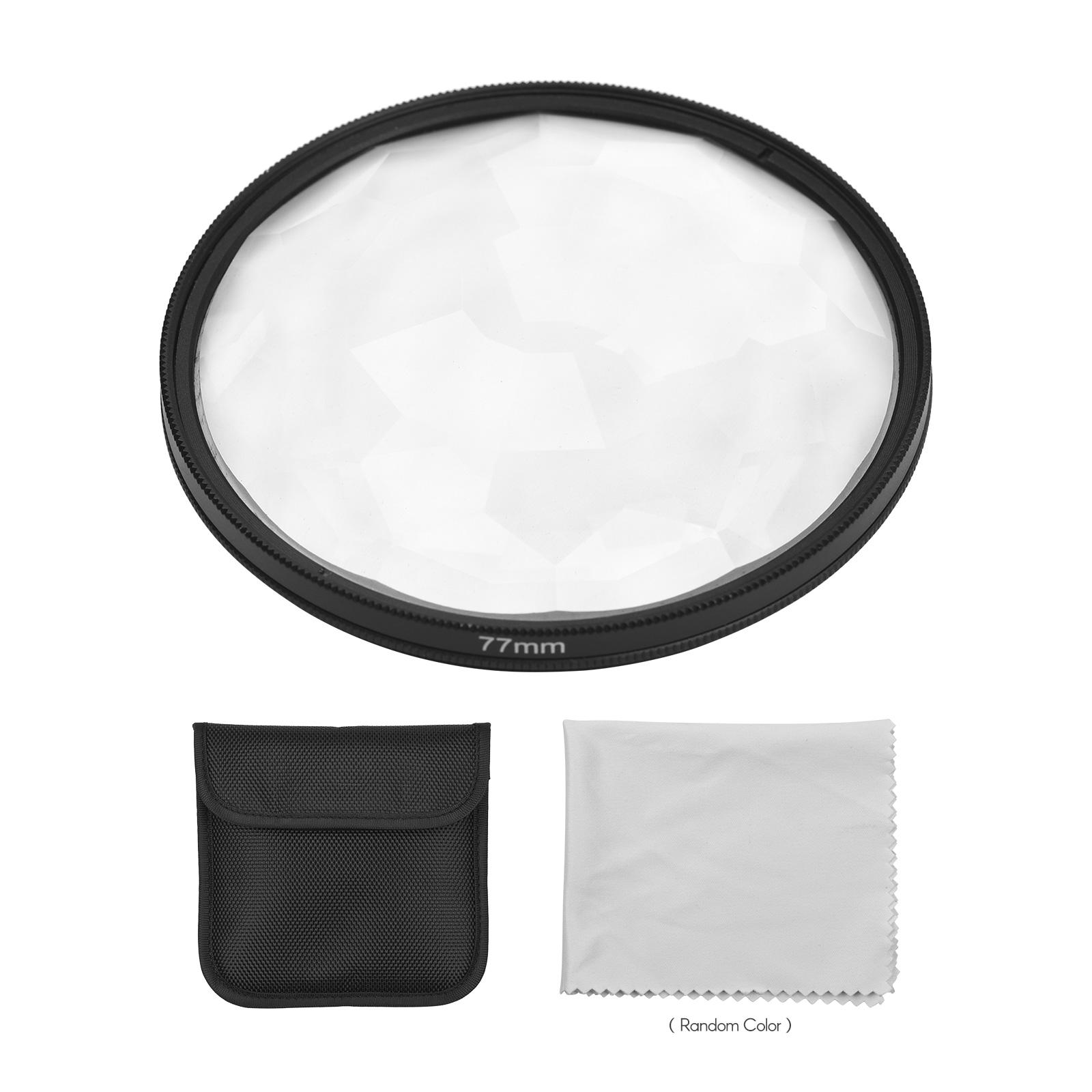 77mm Kaleidoscope Lens Filter Optical Glass Lens Filter Professional Photography Accessory for DSLR Camera