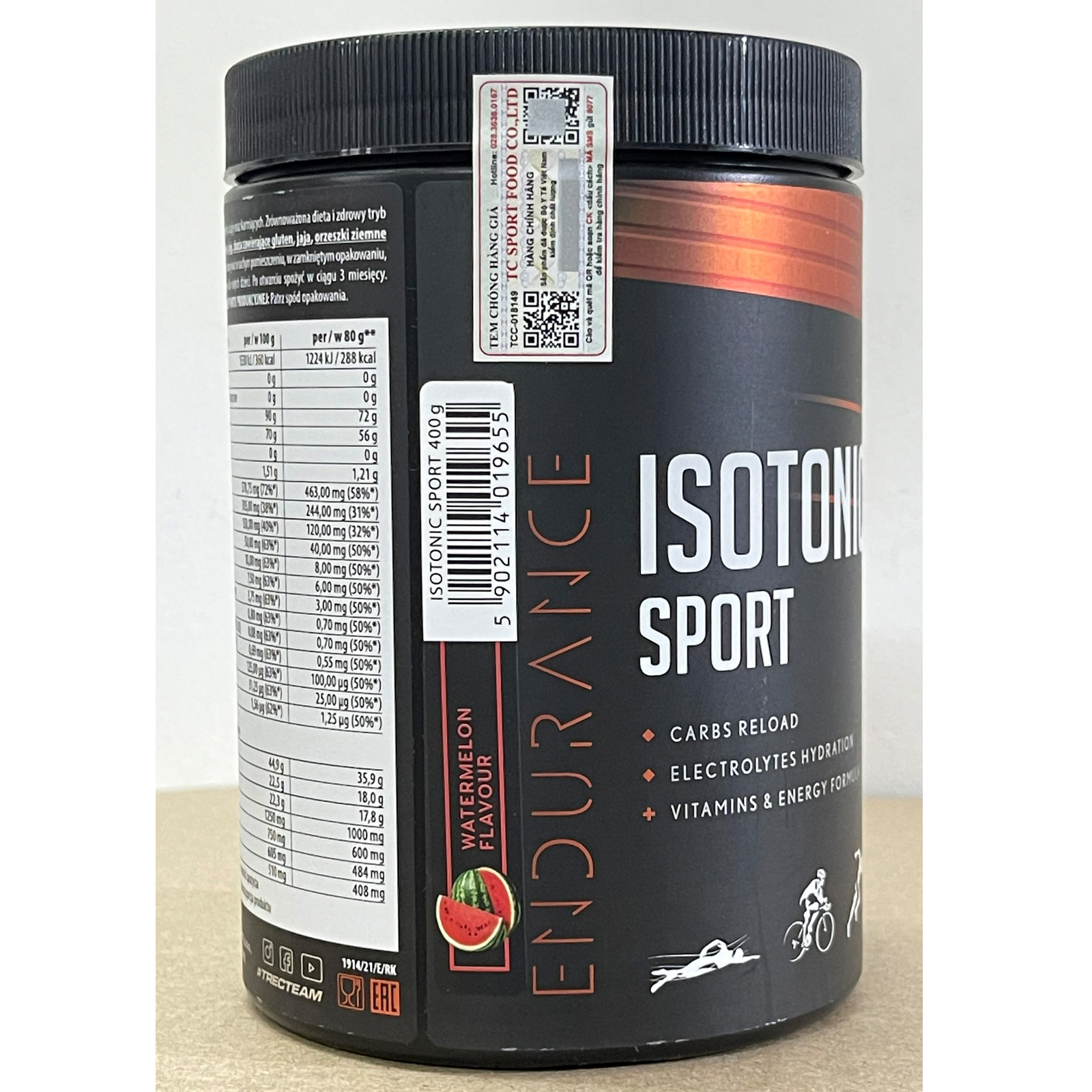 Thực phẩm tăng sức bền Isotonic Sport của Trec hộp 400gam bổ sung năng lượng, giảm mệt mỏi, cân bằng nước và điện giải