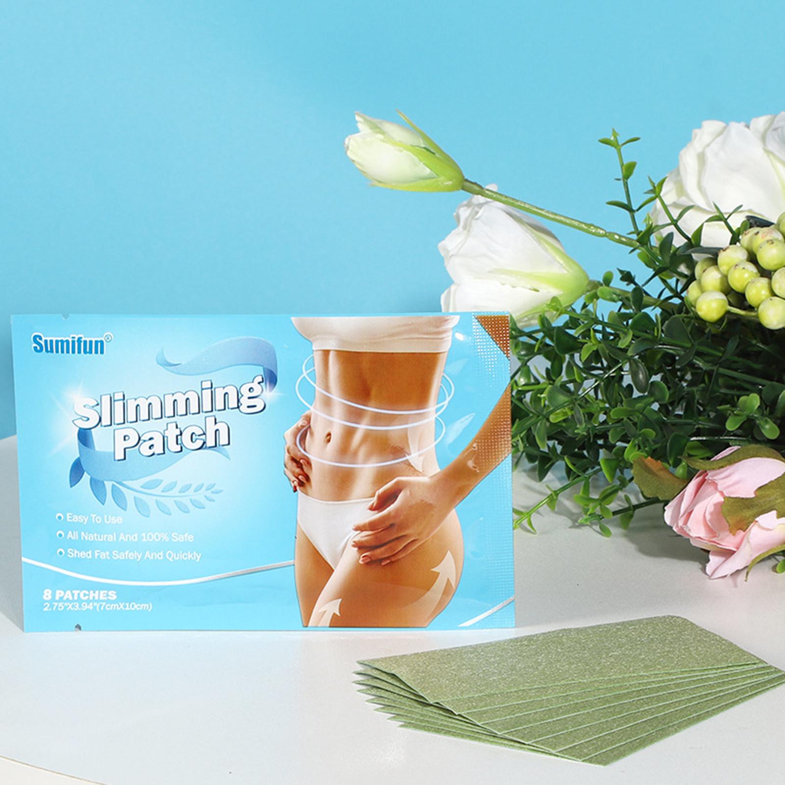 Sumifun 8 Patches Sliming Patch Navel Sticker Anti-Obesity Fat Burning for Losing Weight Abdomen Slimming Patch Paste