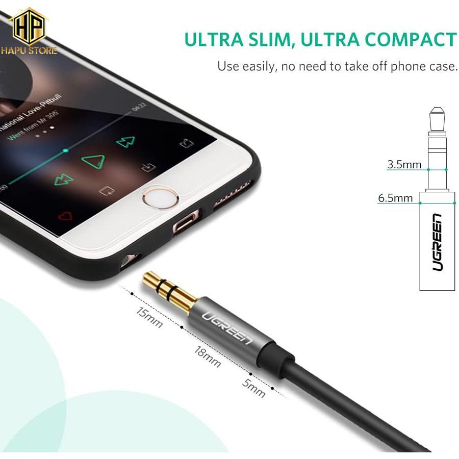 Cáp âm thanh nối dài Ugreen 10592 vỏ nhôm - Cáp Audio 3.5mm chính hãng - Hàng Chính Hãng