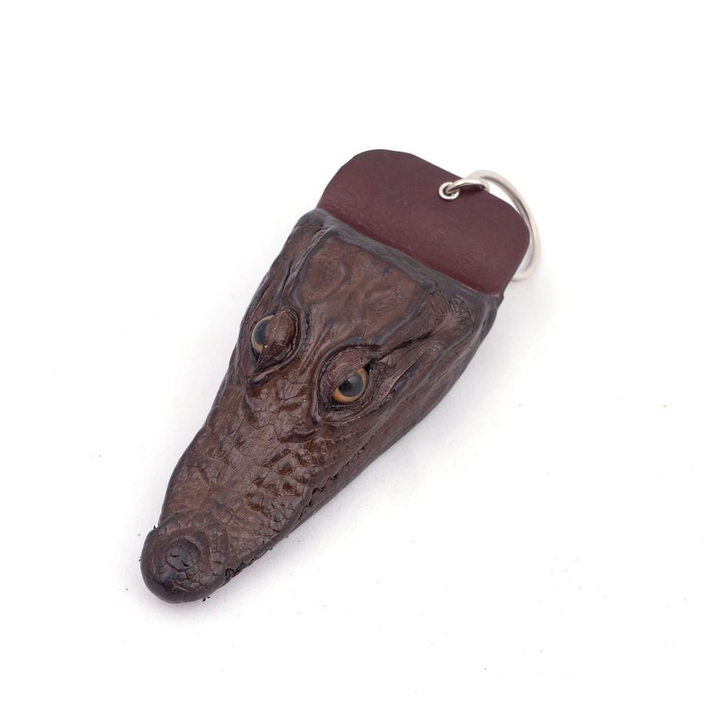 Phụ Kiện Móc Khoá Đầu Cá Sấu Nhiều Màu - DA CÁ SẤU THẬT