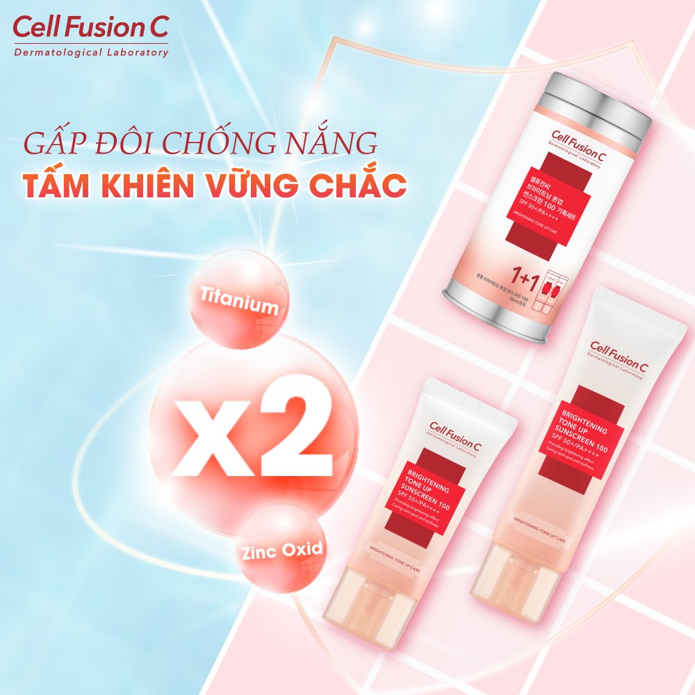 Kem chống nắng Cell Fusion C Hàn Quốc Giúp nâng tông, bảo vệ da khỏi tia UV, phục hồi da xỉ màu và không bết dính