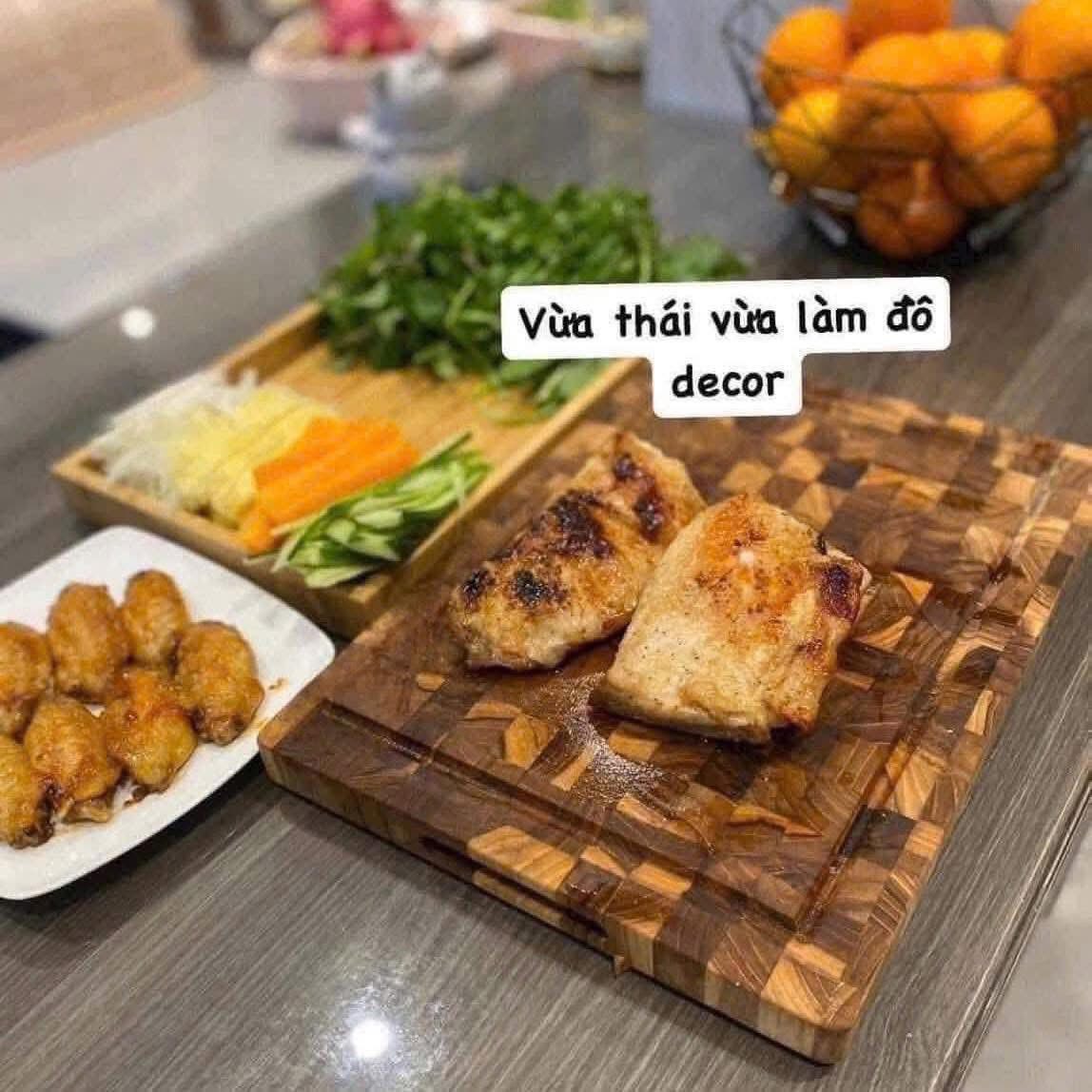 Thớt Gỗ Teak Kiai K002 Nhật Bản (35x25x2,5cm) hàng chính hãng