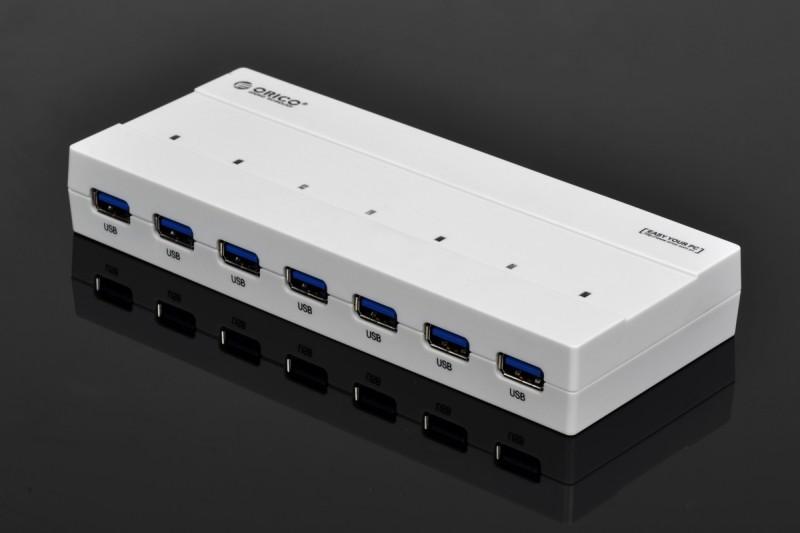 Phích cắm và chạy Hot-Swap Orico 7 cổng USB3.0 HUB SuperSpeed ​​5Gbps cho PC Macbook